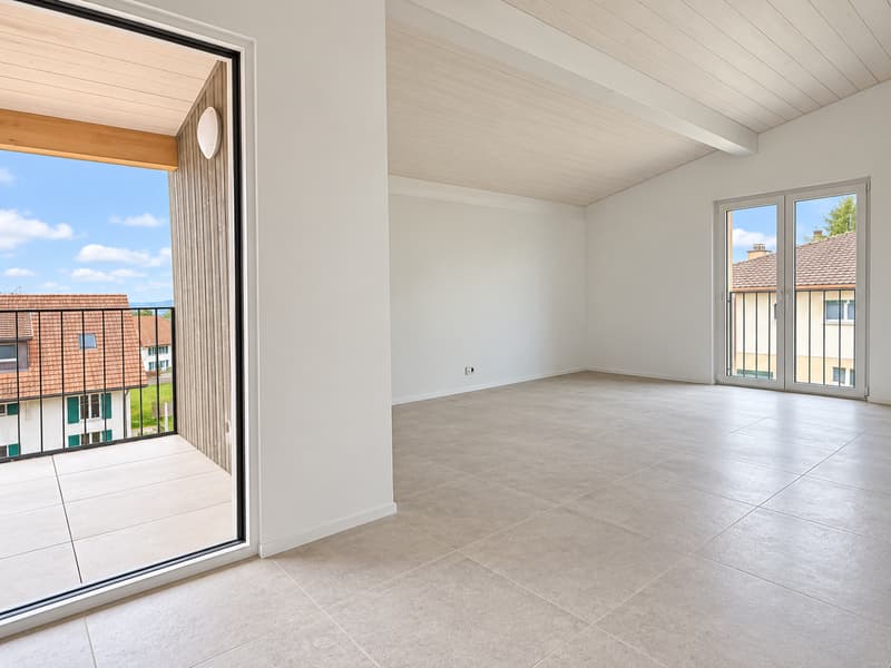 Moderne, grosszügige 2.5-Zimmer-Attikawohnung mit Weitblick in Müntschemier (3)