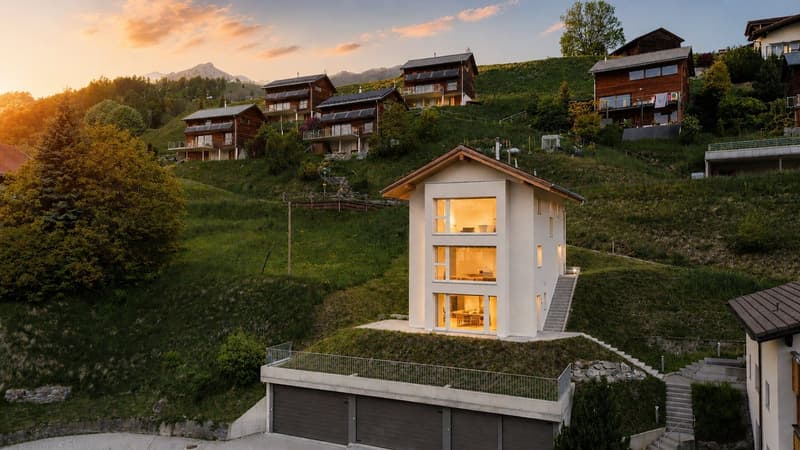 Neubau 6-Zimmer-Einfamilienhaus mit Fernsicht in Cumbel kaufen (1)