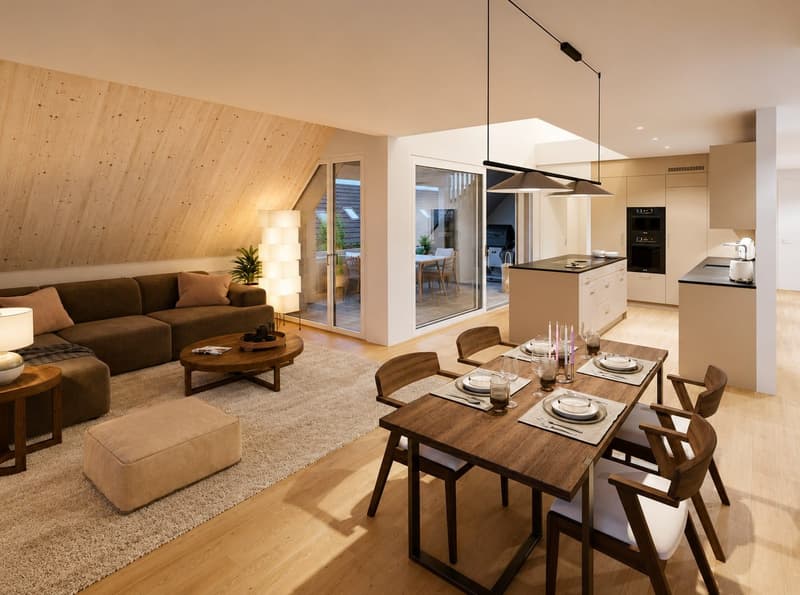 4.5-Zimmer-Maisonette mit Galerie und Balkon (3)
