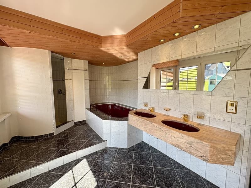 Bad mit Dusche / Badewanne / WC und Bitet