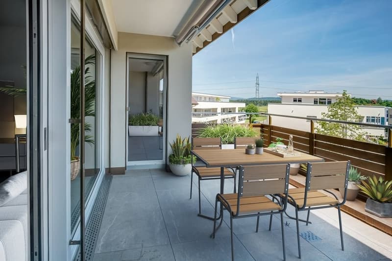 Überdachter Balkon