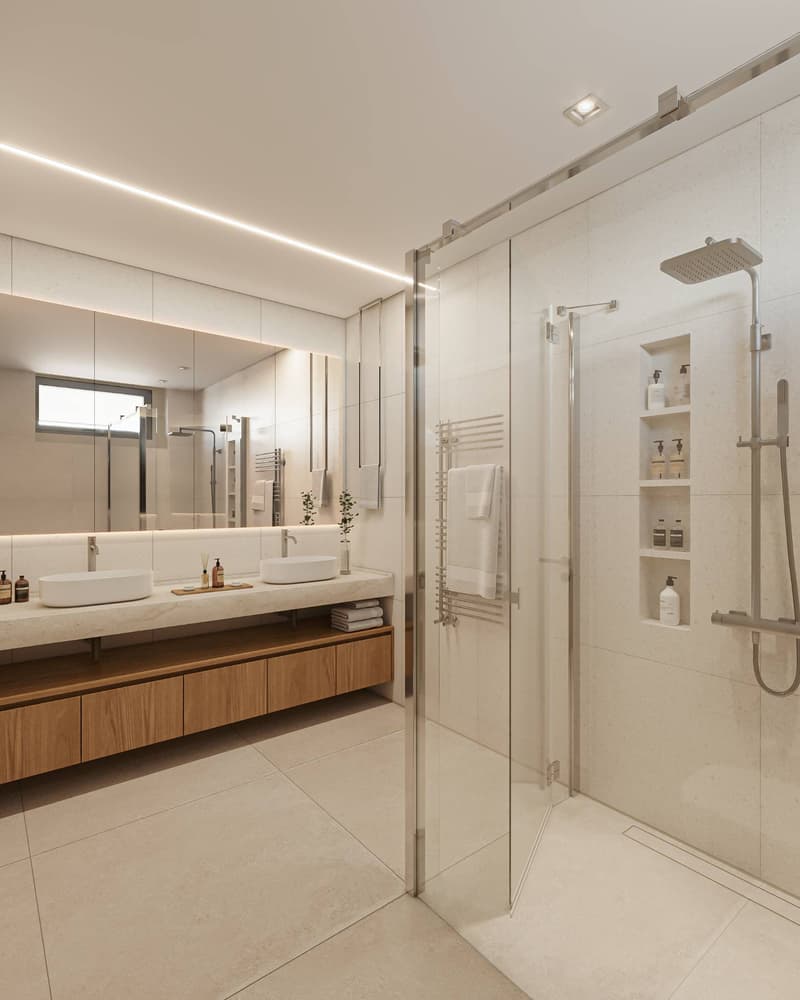 Salle de douche parentale