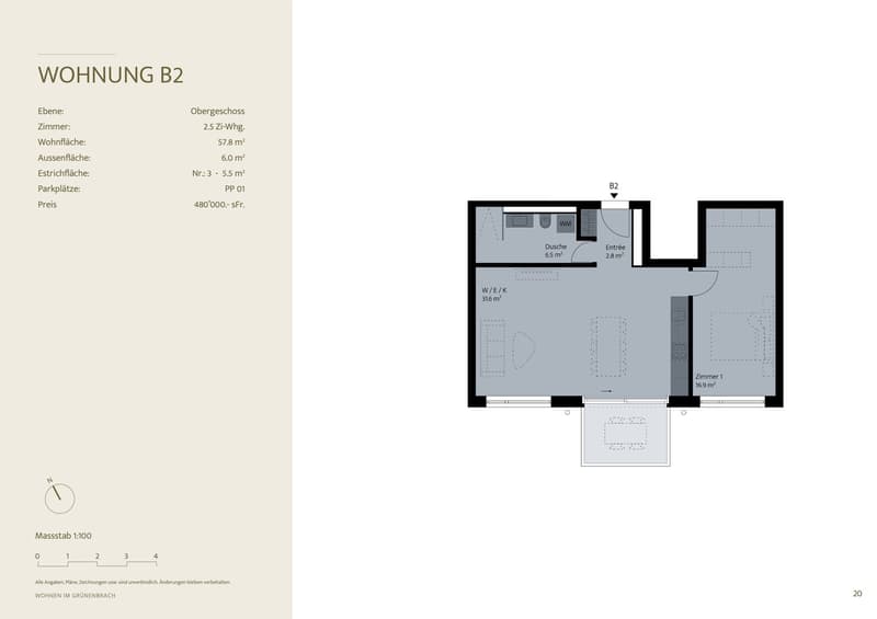 B2: Moderne 2.5-Zimmer-Neubauwohnung in Scheuren (9)