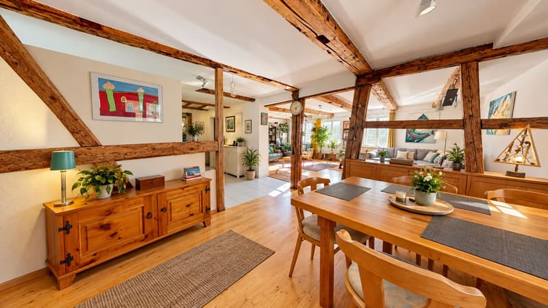 Charaktervolles Dorfhaus mit Einliegerwohnung, Saunalandschaft & Weitblick-Terrasse (7)