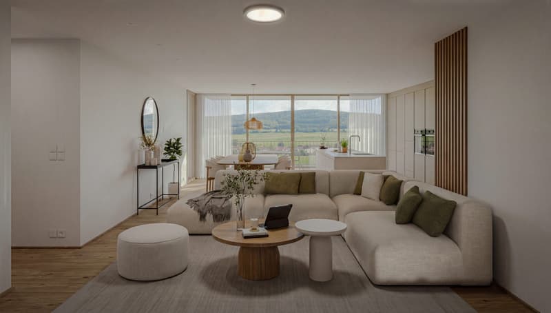 4.5-Zimmer-Terrassenwohnung mit 52 m² Loggia und 12m² Rasenfläche in Erlinsbach kaufen (3)