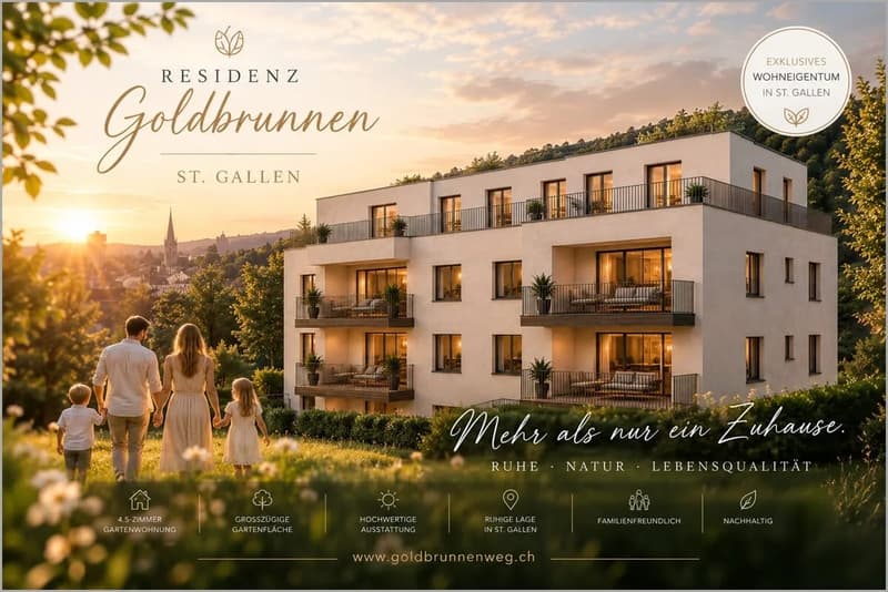 Modern wohnen. Natürlich leben. Mitten in St. Gallen (1)