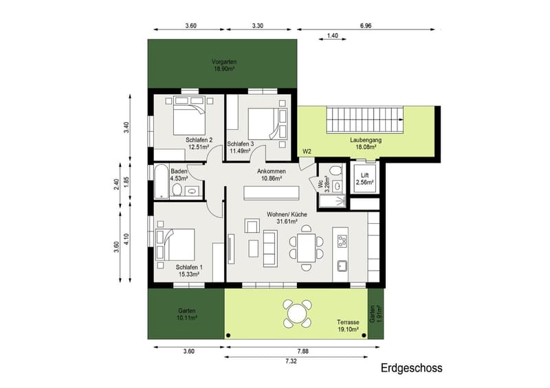 4.5-Zimmer-Gartenwohnung im Minergie-P-Neubau Laufental 40 (10)