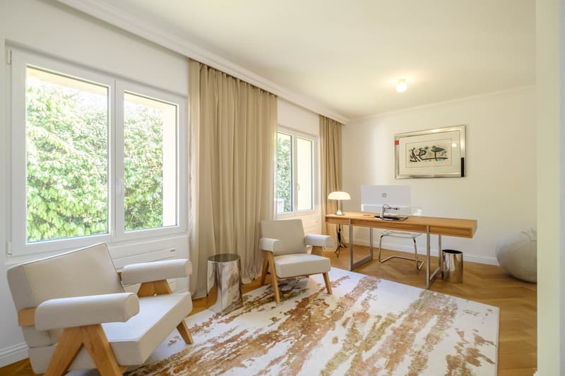 Co-exclusivité – Cologny, villa rénovée 362 m², piscine, sans vis-à-vis (9)