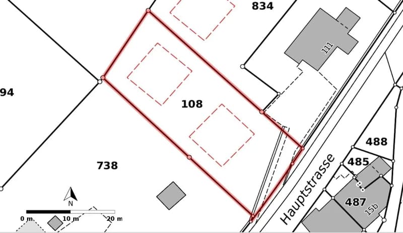 908 m² Bauland in Wisen (2)