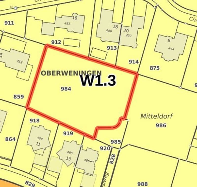 Floor plan of a property with multiple rooms and areas marked with numbers
