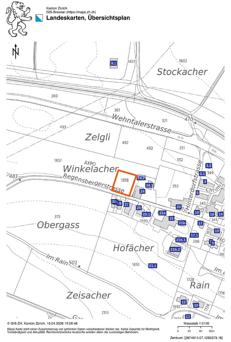 Attraktives Bauland an ruhiger Lage – Regensbergerstrasse 24, Sünikon (3)