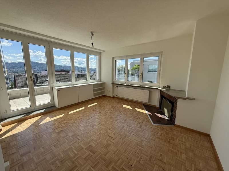 Wohnzimmer mit Cheminée