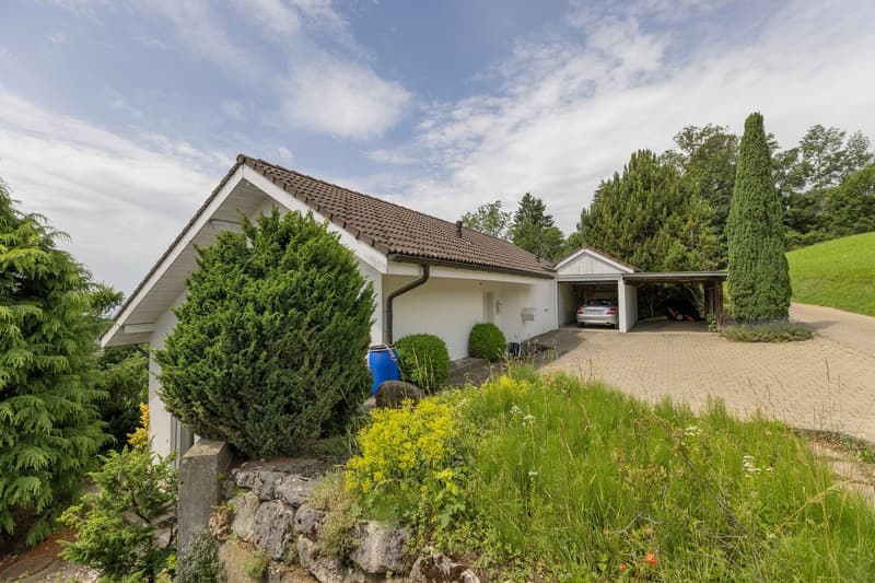 Freistehendes 5.5-Zimmer Einfamilienhaus mit Weitsicht bis zu den Alpen (2)