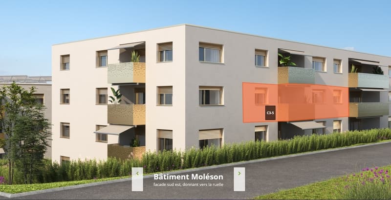Appartement neuf de 3.5 pces à Murist / FR (lot C3-5) (2)