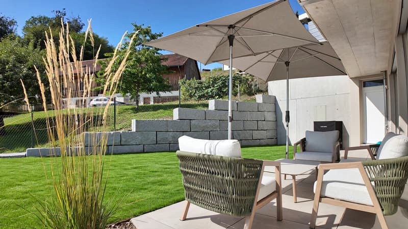 Jardin privatif - terrasses