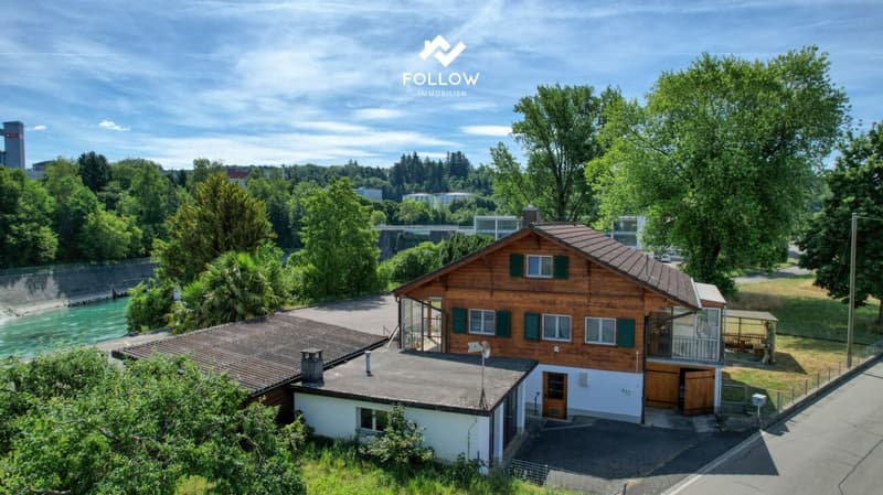 Liebhaberobjekt an absoluter Premiumlage: Chalet mit grossem Grundstück direkt an der Aare (2)