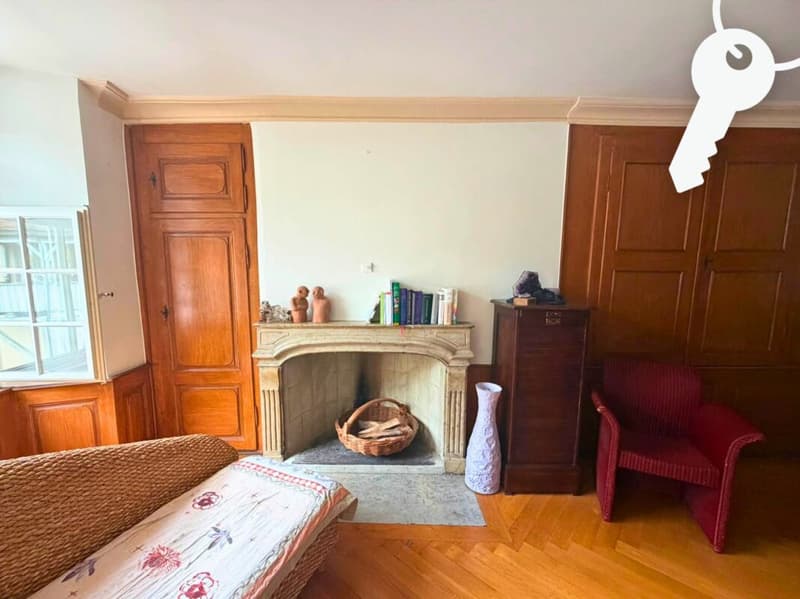 Cheminée und Wandschränke