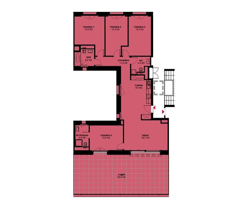 Appartement, 2.5 pièce(s) (2)