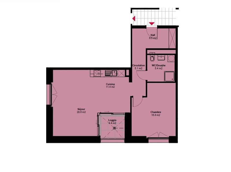 Appartement, 3.5 pièce(s) (2)