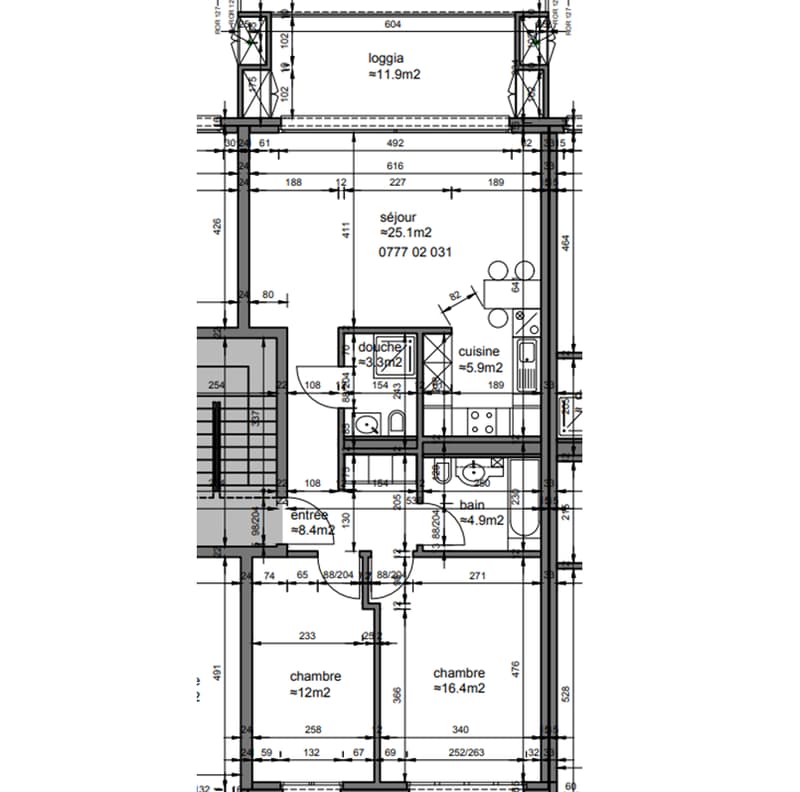Appartement, 3.5 pièce(s) (2)