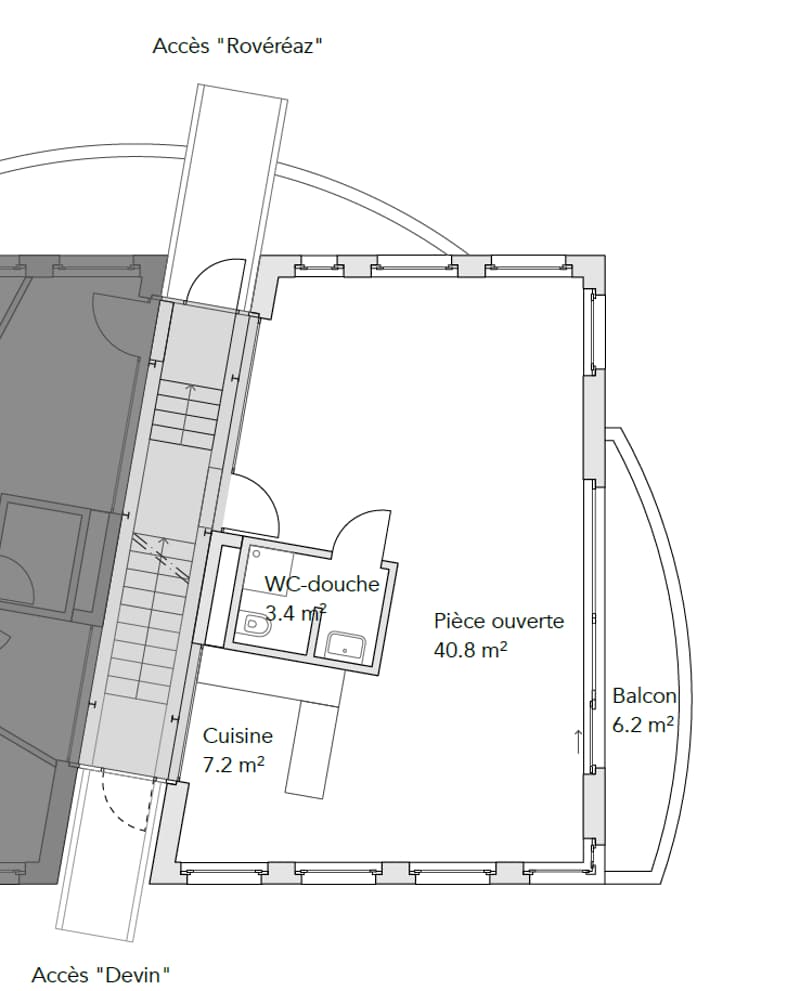 Appartement meublé, 1 pièce(s) (2)