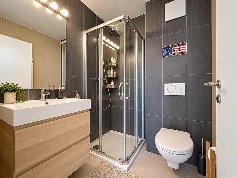 Salle de douche épurée