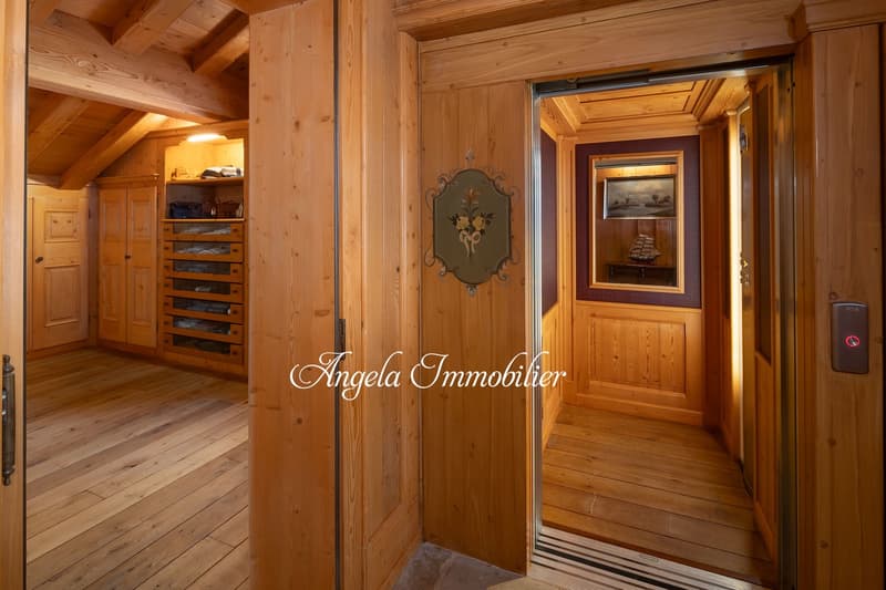 wooden floor, wooden walls, wooden wardrobe, open door, wooden staircase
