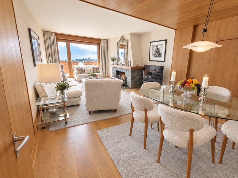 Top-floor apartment in the centre of Crans, 3 minutes’ walk from the ski lifts (2)