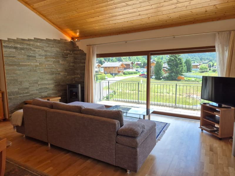 Charmant appartement en attique - Vue spectaculaire - 90 m2 - Evolène (5)