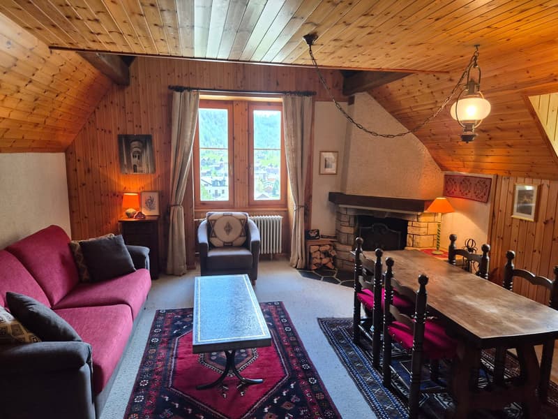 Studio en attique dans bâtiment historique - Evolène - 60 m2 (3)