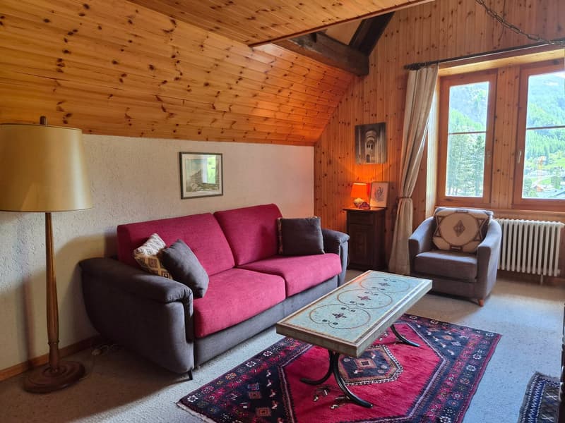 Studio en attique dans bâtiment historique - Evolène - 60 m2 (4)