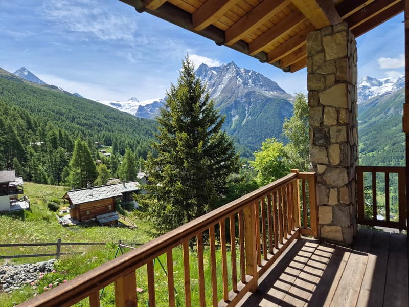 Chalet de caractère à Villa (Evolène) - Vue panoramique - Ensoleillement maximal (13)