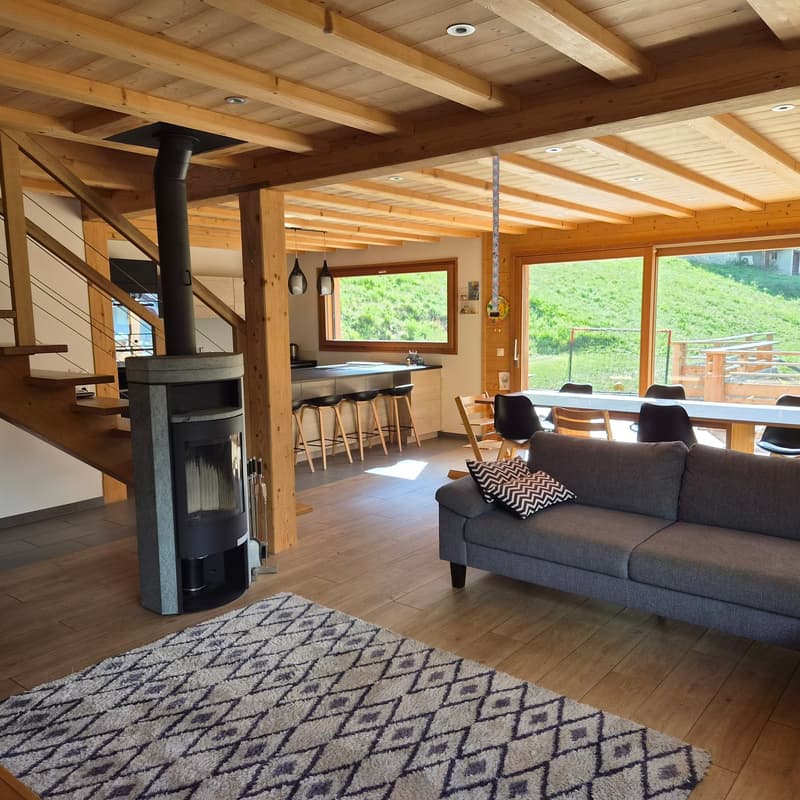 Magnifique chalet familial - La Forclaz – Vue panoramique et cadre alpin exceptionnel (6)