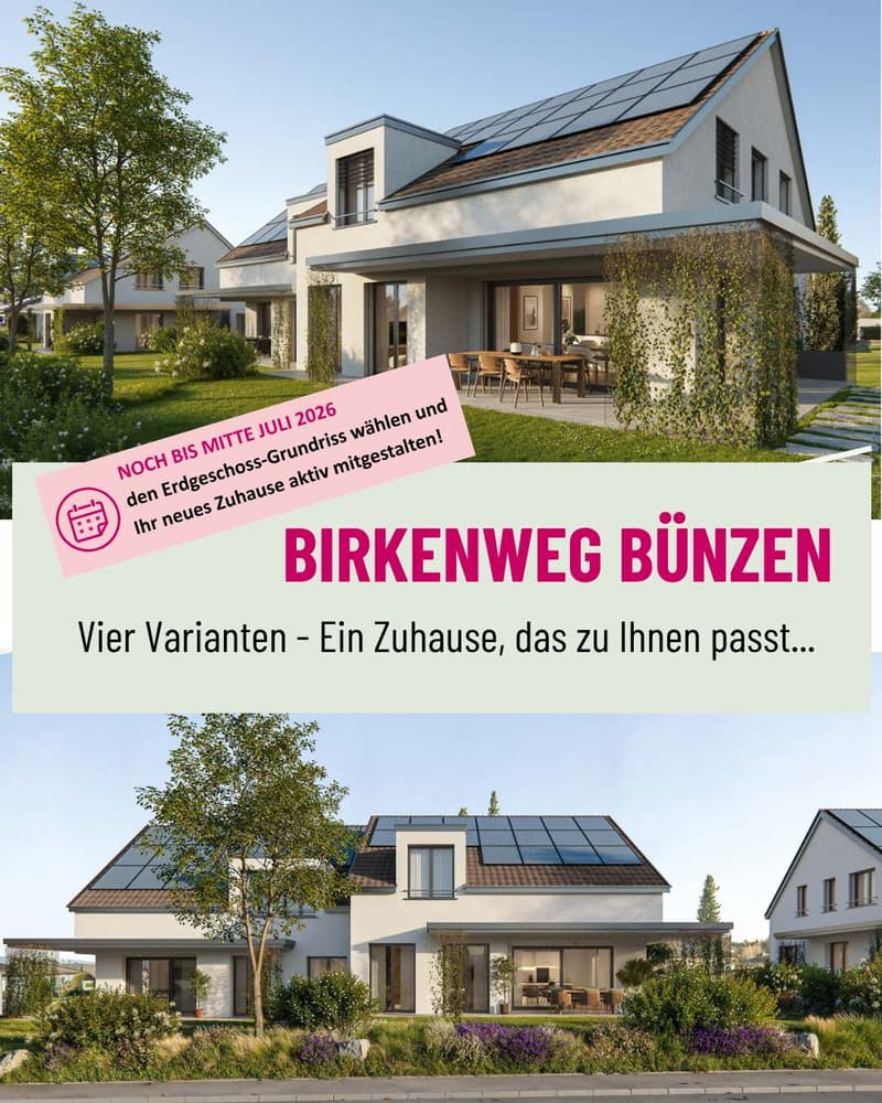 *NEUBAU* Birkenweg Bünzen - Wohnen. Wachsen. Wohlfühlen. (1)