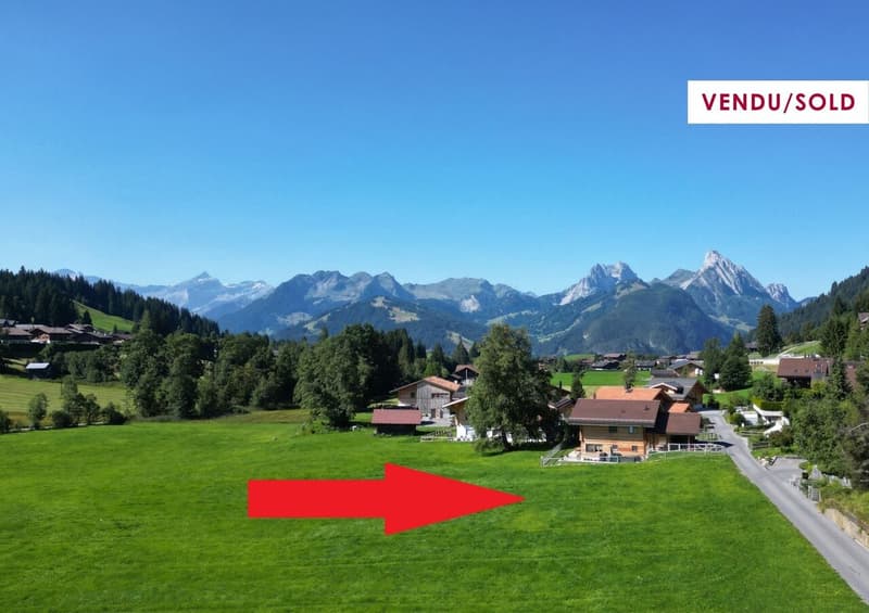 Terrain constructible d'env. 800m2 dans un cadre idyllique à Schönried (1)