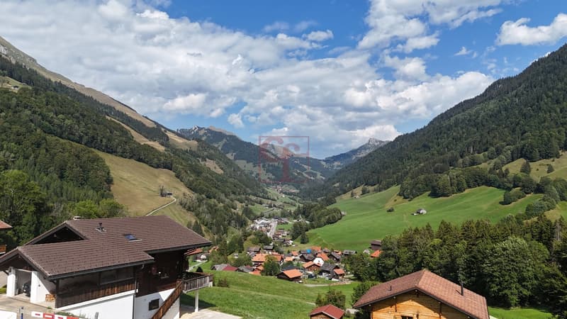 Vue depuis emplacement de la construction