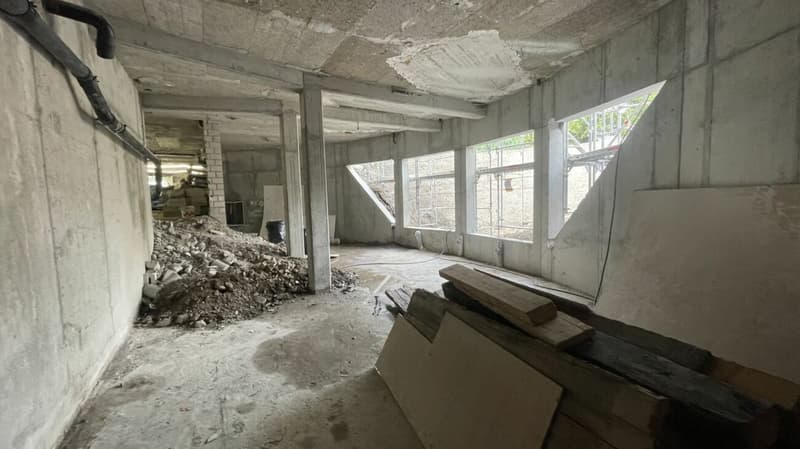 Residence du Glacier an zentraler ruhiger Lage. T5. Die Aussicht aus dieser Sousterrainwohnung ist eingeschränkt. (10)
