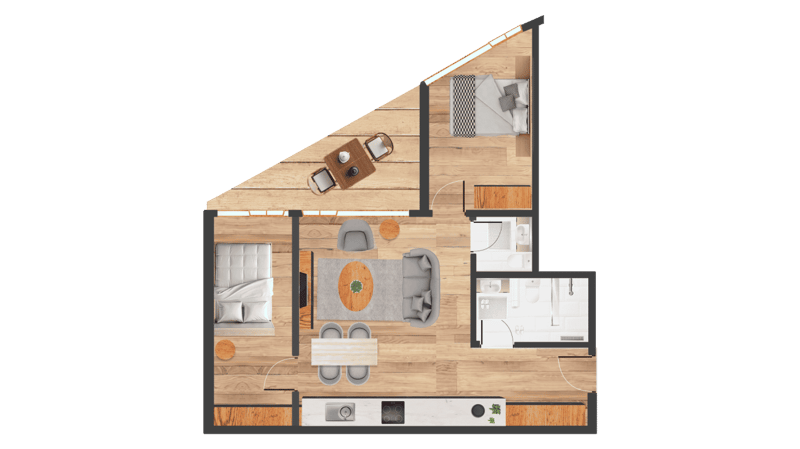 Possiedi il tuo studio hotel o la tua suite hotel esclusivi a Saas-Fee - gestiti da Dorint Hotels & Resorts. Appartamento 3,5 locali 205 (5)