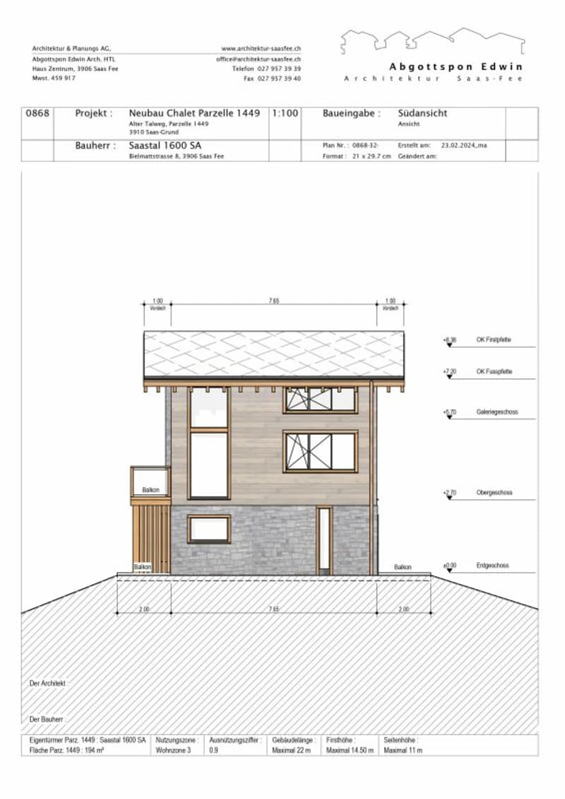 Snowstar Zen Lauinen Saas-Grund Neubau 2026/27. Attraktives Einfamilienhaus im Grünen. Hauptwohnsitz. Inkl. 2 Parkplätze. (15)
