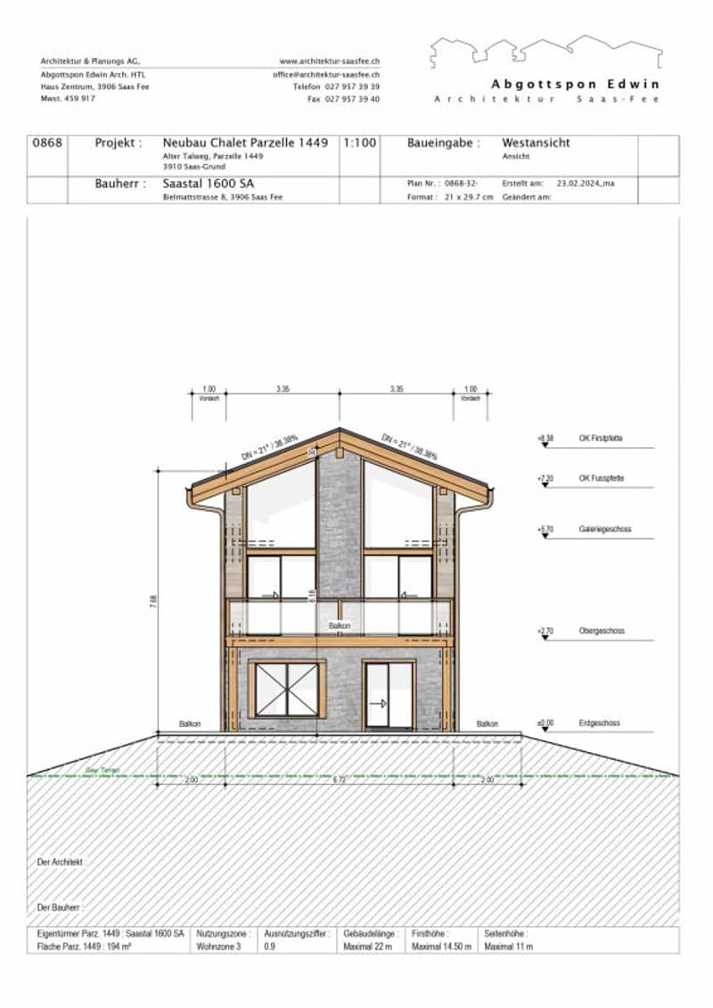Snowstar Zen Lauinen Saas-Grund Neubau 2026/27. Attraktives Einfamilienhaus im Grünen. Hauptwohnsitz. Inkl. 2 Parkplätze. (14)