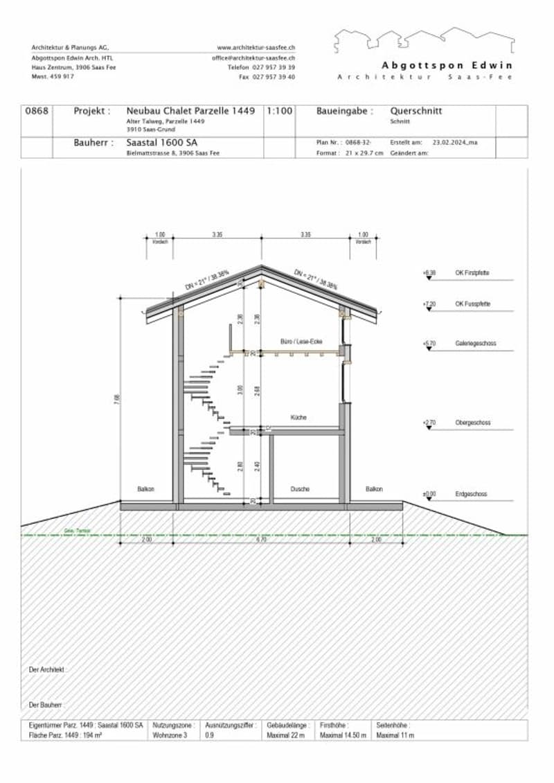 Snowstar Zen Lauinen Saas-Grund Neubau 2026/27. Attraktives Einfamilienhaus im Grünen. Hauptwohnsitz. Inkl. 2 Parkplätze. (11)