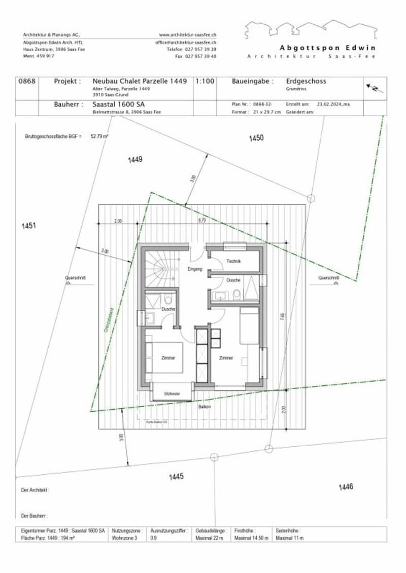 Snowstar Zen Lauinen Saas-Grund Neubau 2026/27. Attraktives Einfamilienhaus im Grünen. Hauptwohnsitz. Inkl. 2 Parkplätze. (9)