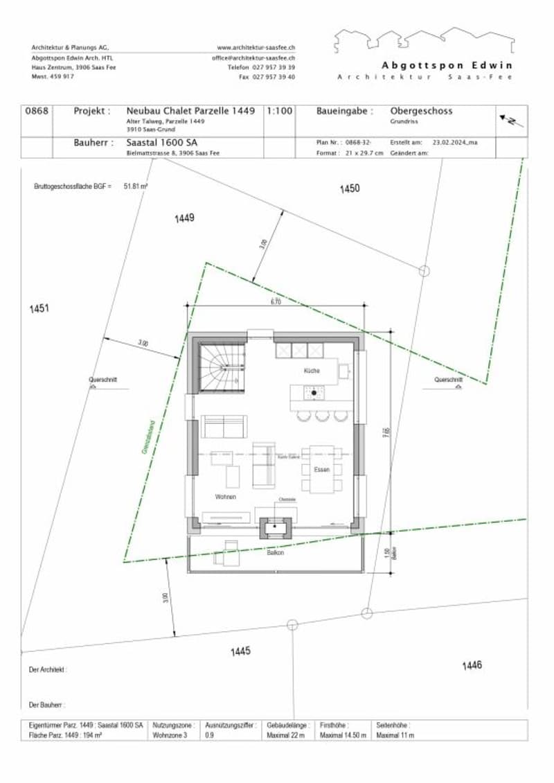 Snowstar Zen Lauinen Saas-Grund Neubau 2026/27. Attraktives Einfamilienhaus im Grünen. Hauptwohnsitz. Inkl. 2 Parkplätze. (7)