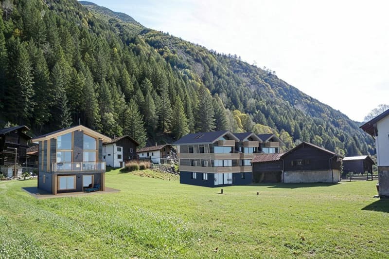 Snowstar Zen Lauinen Saas-Grund Neubau 2026/27. Attraktives Einfamilienhaus im Grünen. Hauptwohnsitz. Inkl. 2 Parkplätze. (2)