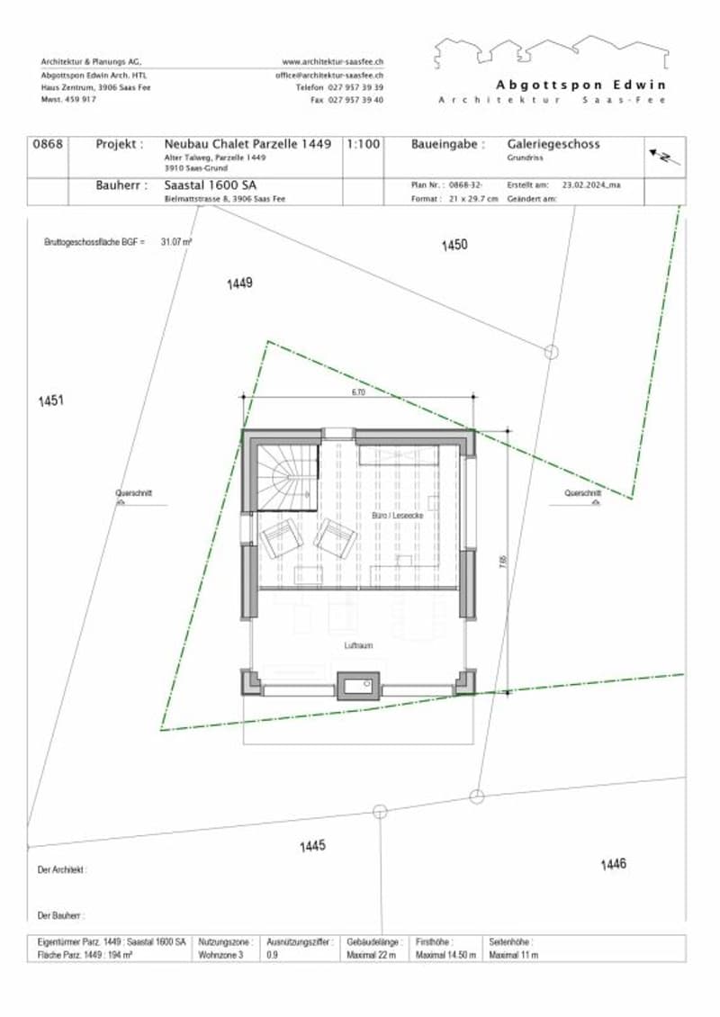 Snowstar Zen Lauinen Saas-Grund Neubau 2026/27. Attraktives Einfamilienhaus im Grünen. Hauptwohnsitz. Inkl. 2 Parkplätze. (8)
