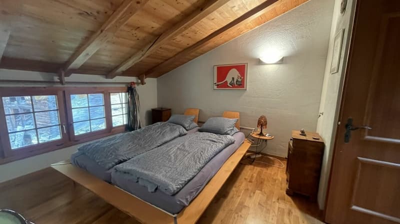 Rustikales Walliserhaus im Weiler Bodmen in Saas-Fee. (10)