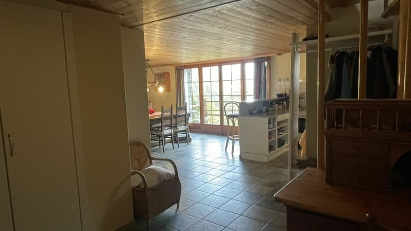 Rustikales Walliserhaus im Weiler Bodmen in Saas-Fee. (16)