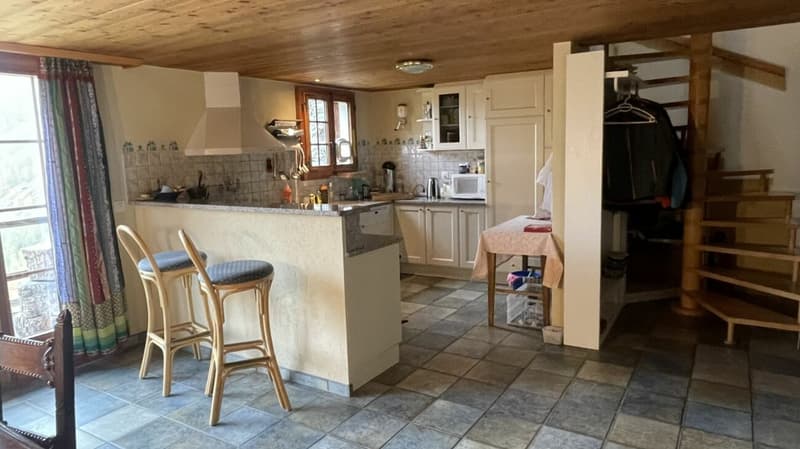 Rustikales Walliserhaus im Weiler Bodmen in Saas-Fee. Kopie (8)