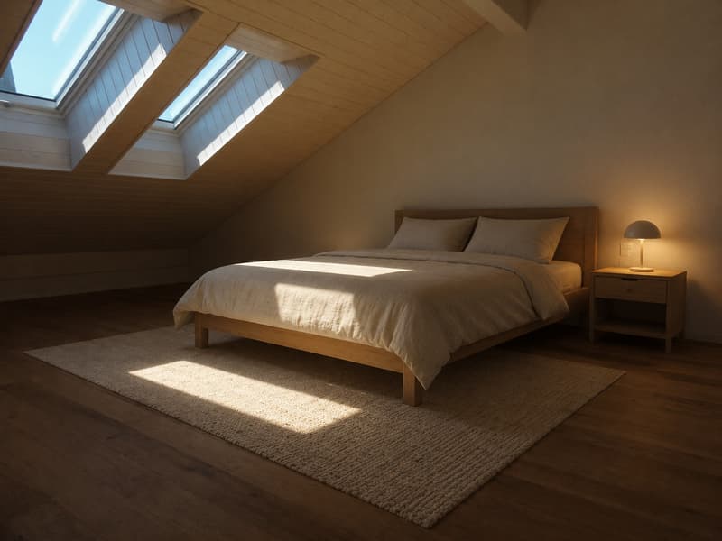 Attique dans les combles de 5,5, Minergie, terrasse de 33 m2 (4)