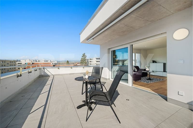 Magnifique attique meublé de 2,5 pièces avec terrasse de 65 m² à Avenches (12)